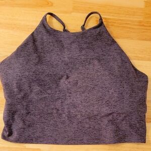 CALIA by Carrie Underwood Cross Back Lustralux Crop Dark Brown Heather XXL